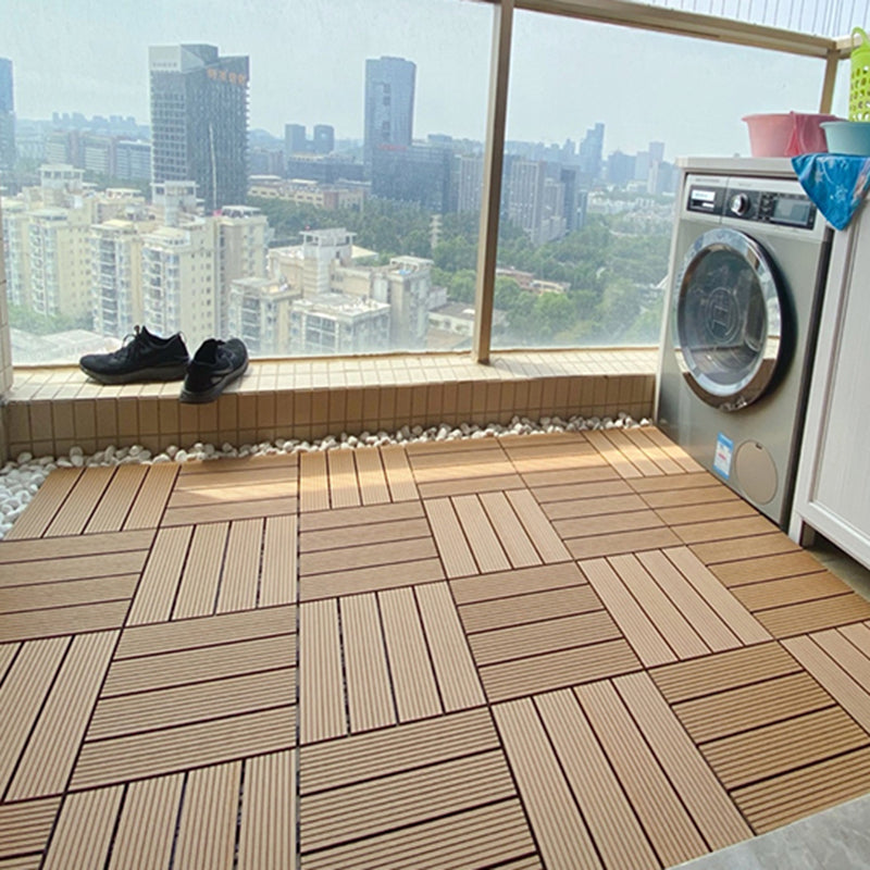 Square PVC Deck/Patio Floor Tiles Interlocking Installation Outdoor Patio Tiles