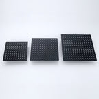 Black Square Fixed Shower Head Modern Style Wall Mounted Shower Head