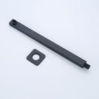 Black Square Fixed Shower Head Modern Style Wall Mounted Shower Head