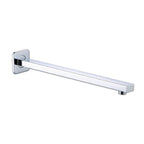 Black Square Fixed Shower Head Modern Style Wall Mounted Shower Head