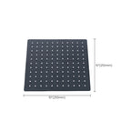 Black Square Fixed Shower Head Modern Style Wall Mounted Shower Head