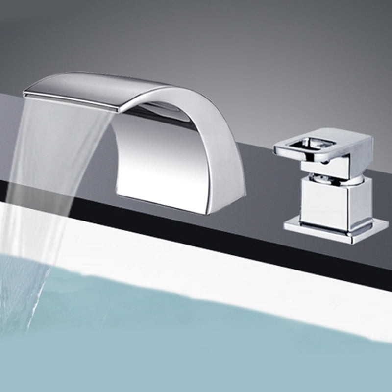 Modern Brass Roman Bathtub Faucet Waterfall Spout Bathtub Faucet