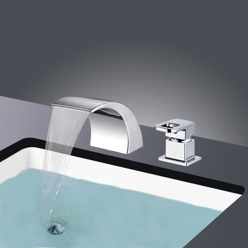 Modern Brass Roman Bathtub Faucet Waterfall Spout Bathtub Faucet
