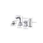 Chrome Bath Faucet Trim with Lever Handle Deck Mounted Bathtub Faucet