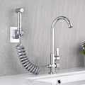 Single Cold Water Valve Uniform Color High Arc Deck Mounted Bathtub Faucet