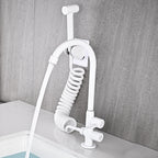 Single Cold Water Valve Uniform Color High Arc Deck Mounted Bathtub Faucet