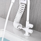 Single Cold Water Valve Uniform Color High Arc Deck Mounted Bathtub Faucet