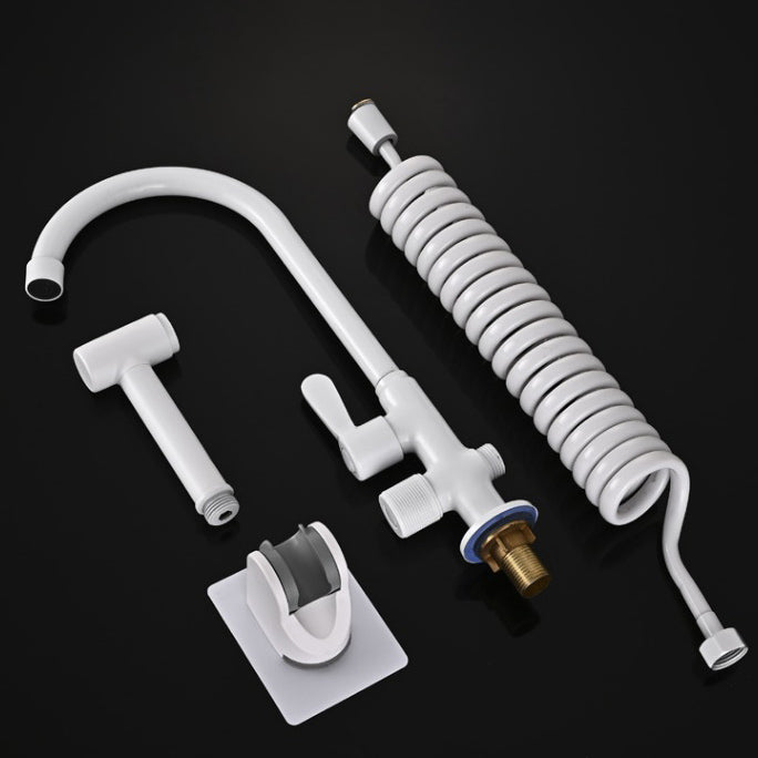 Single Cold Water Valve Uniform Color High Arc Deck Mounted Bathtub Faucet