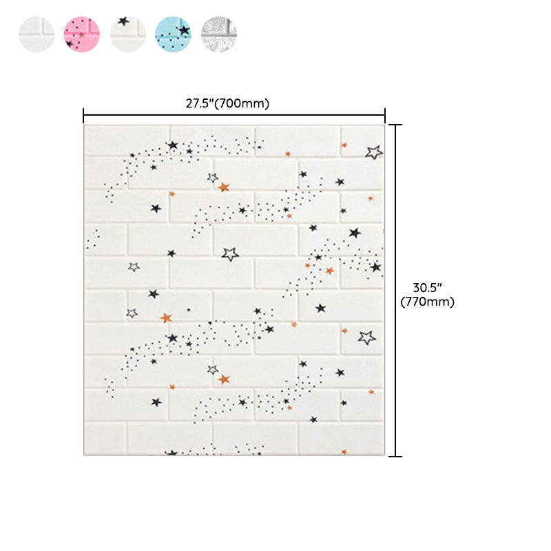 XPE Foam Wall Cladding Star Pattern Square Waterproof Wall Cladding for the Living Room