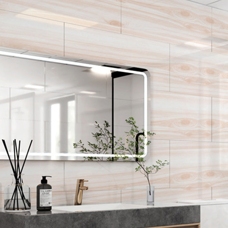 PVC Wall Paneling Rectangle Waterproof Wood Look Wall Covering for the Living Room