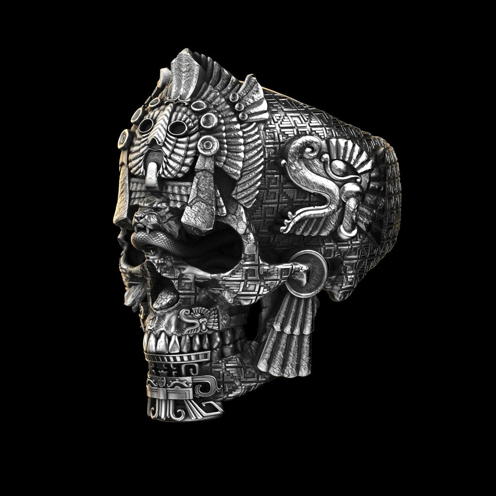 Men’s Sterling Silver Skull Ring | GrimSkull Handcrafted Statement Jewelry | 100% Silver