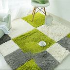 Bedroom Carpet Tiles Solid Square Shag Stain Resistant Carpet Tiles
