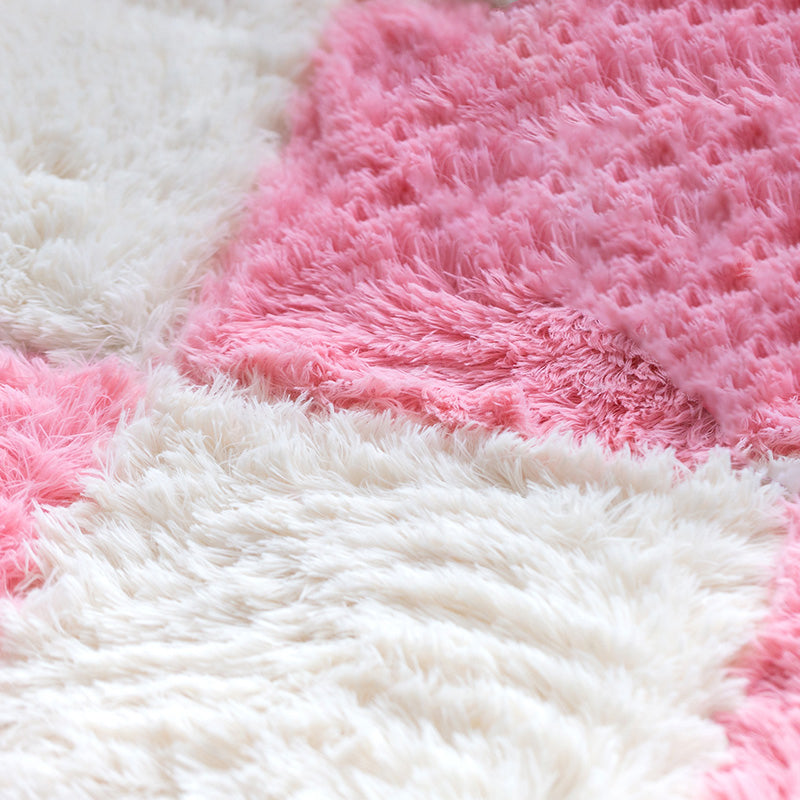 Bedroom Carpet Tiles Solid Square Shag Stain Resistant Carpet Tiles