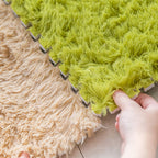 Bedroom Carpet Tiles Solid Square Shag Stain Resistant Carpet Tiles