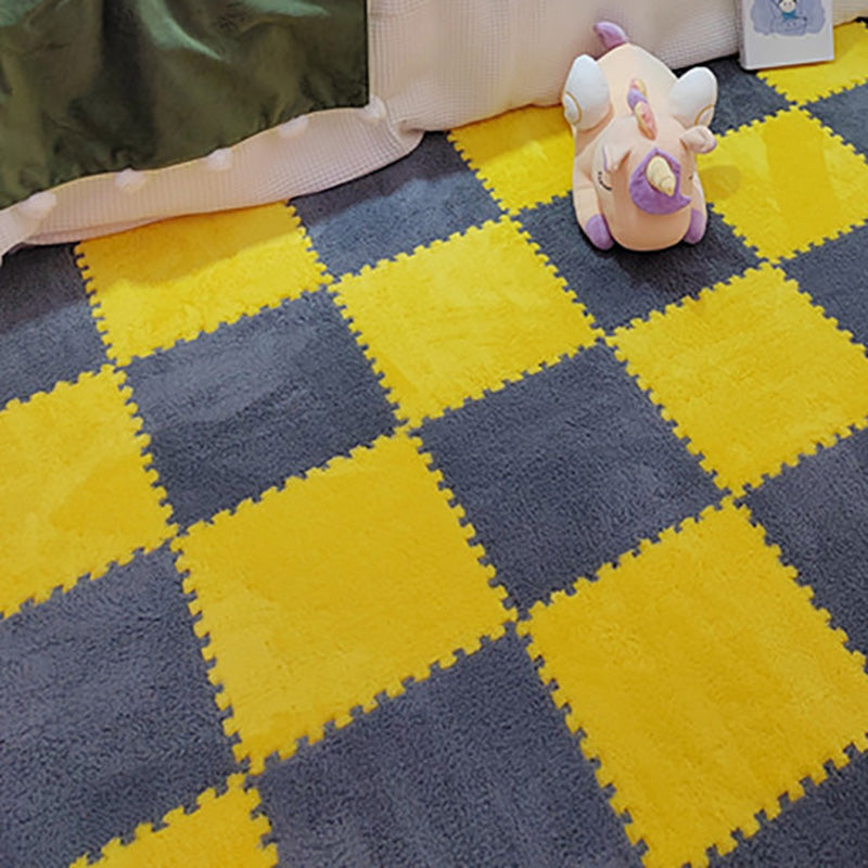 Modern Tiles and Carpet Plush Cut Composite Non-Slip Carpet Tiles