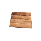 Tradition wood tile wire-brushed square engineered wood for patio garden