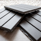 Contemporary square wooden tile smooth brown engineered wood for patio garden
