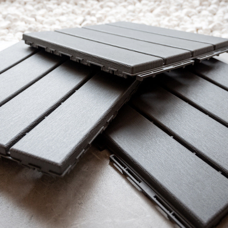 Contemporary square wooden tile smooth brown engineered wood for patio garden