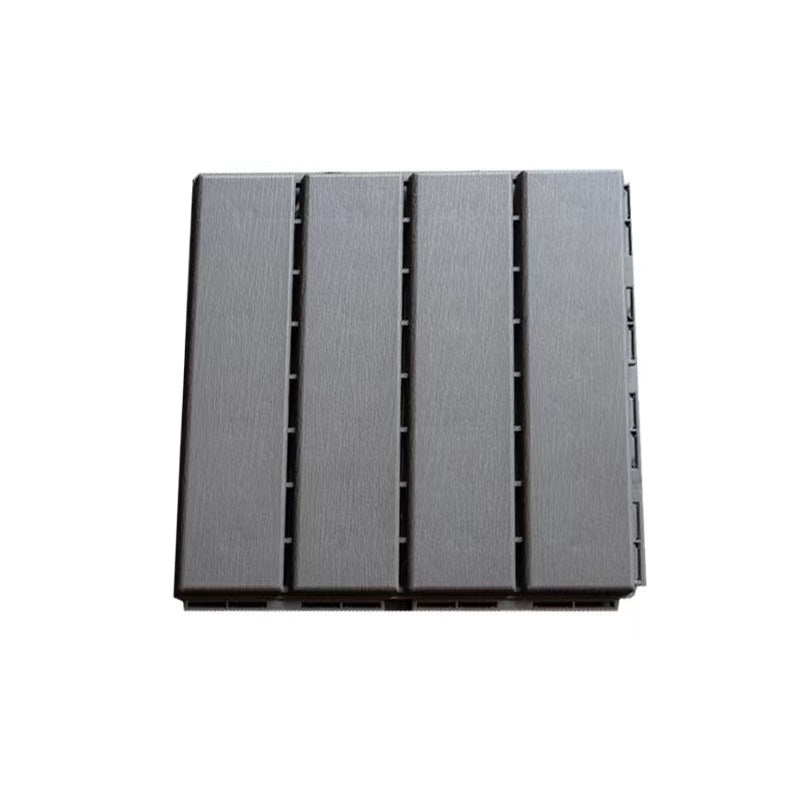 Contemporary square wooden tile smooth brown engineered wood for patio garden