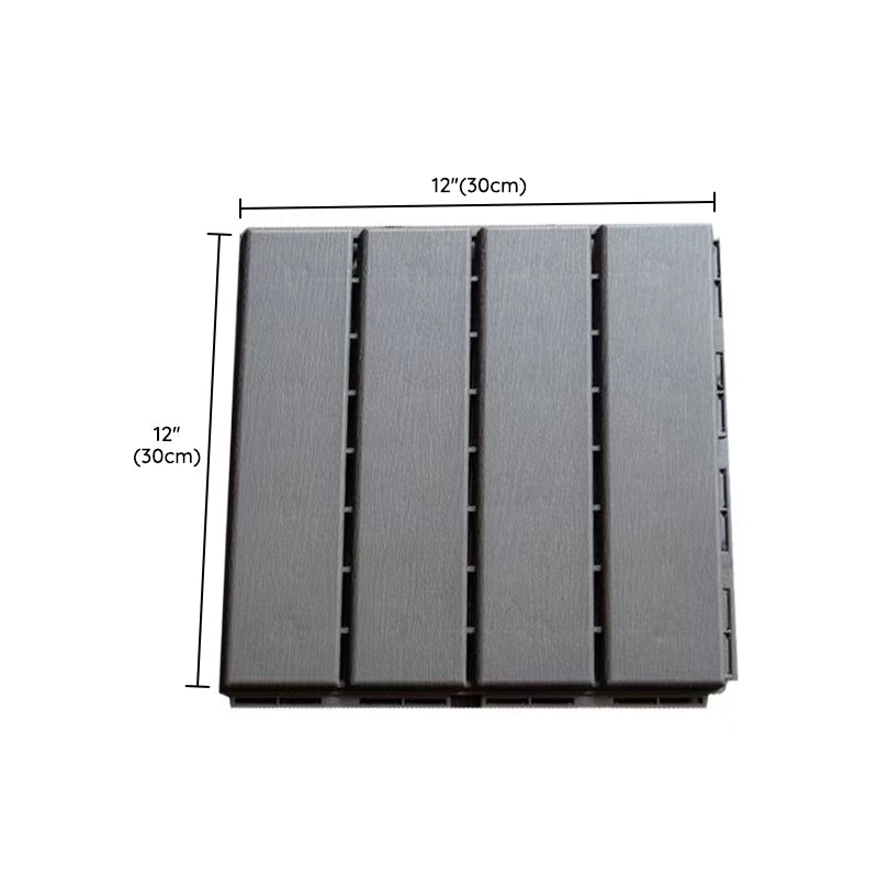 Contemporary square wooden tile smooth brown engineered wood for patio garden