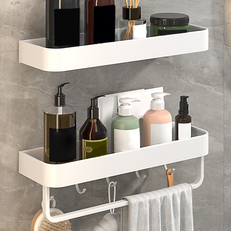 White 2-piece Bathroom Hardware Modern Bathroom Accessories Set, Bathroom Shelf