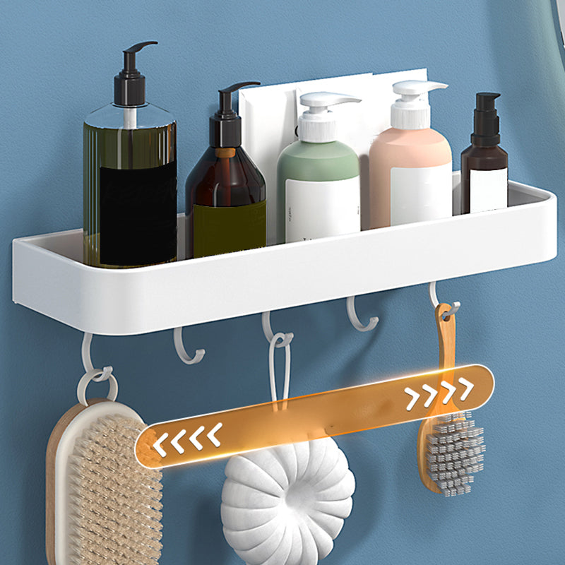 White 2-piece Bathroom Hardware Modern Bathroom Accessories Set, Bathroom Shelf