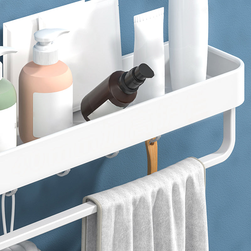 White 2-piece Bathroom Hardware Modern Bathroom Accessories Set, Bathroom Shelf