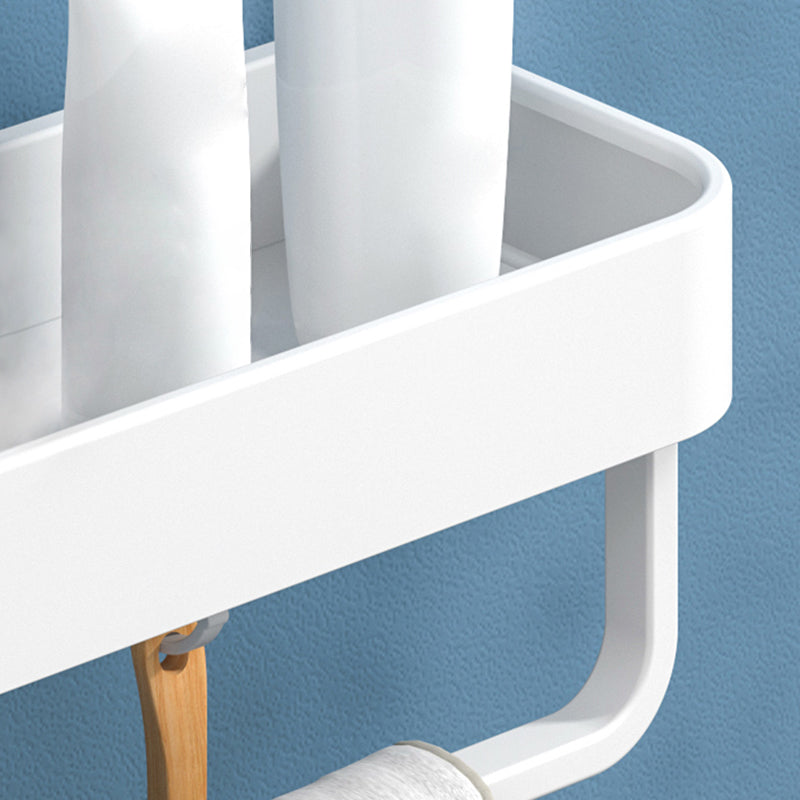 White 2-piece Bathroom Hardware Modern Bathroom Accessories Set, Bathroom Shelf