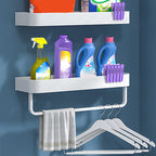 White 2-piece Bathroom Hardware Modern Bathroom Accessories Set, Bathroom Shelf