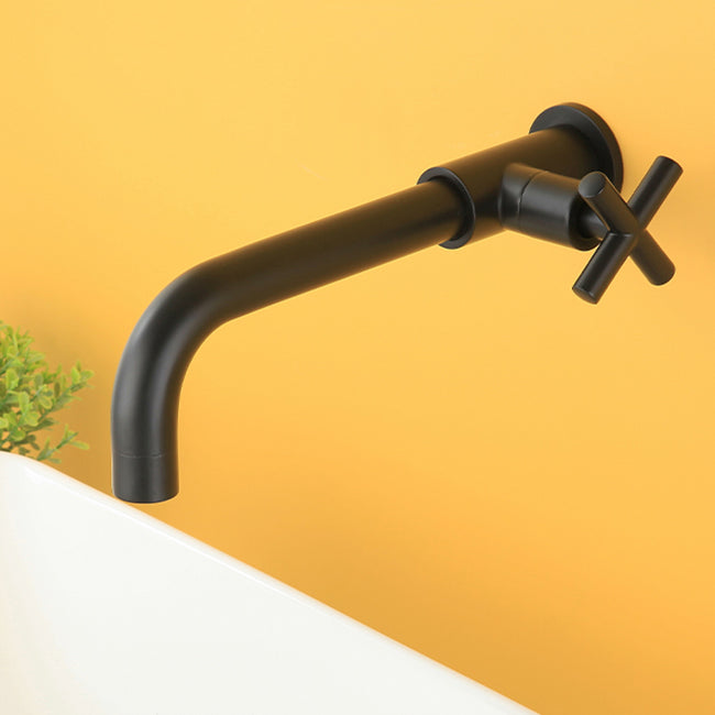 Widely used wall-mounted bathroom sink faucet cross handle low arch faucet