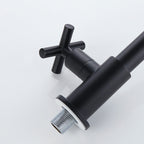 Widely used wall-mounted bathroom sink faucet cross handle low arch faucet