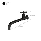 Widely used wall-mounted bathroom sink faucet cross handle low arch faucet
