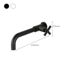 Widely used wall-mounted bathroom sink faucet cross handle low arch faucet