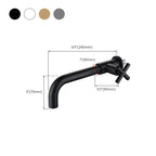 Widely used wall-mounted bathroom sink faucet cross handle low arch faucet