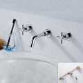 Modern bathroom faucet wall-mounted cross handles low arc faucet