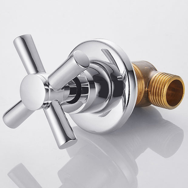 Modern bathroom faucet wall-mounted cross handles low arc faucet