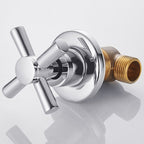 Modern bathroom faucet wall-mounted cross handles low arc faucet