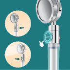 Bathroom Shower Head Brass Round Filter Shower Head with Hose