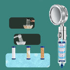 Bathroom Shower Head Brass Round Filter Shower Head with Hose
