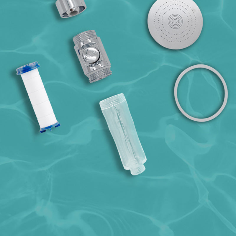 Bathroom Shower Head Brass Round Filter Shower Head with Hose