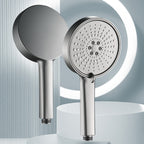 Modern Spray Head Round Handheld Water Filtration Showerhead Self-Cleaning