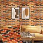 Industrial Wall Panel 3D Brick Wall Panels Waterproof Stickers Wall Tiles Set of 10