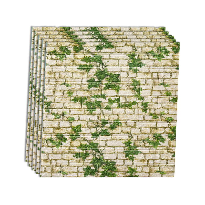 Industrial Wall Panel 3D Brick Wall Panels Waterproof Stickers Wall Tiles Set of 10