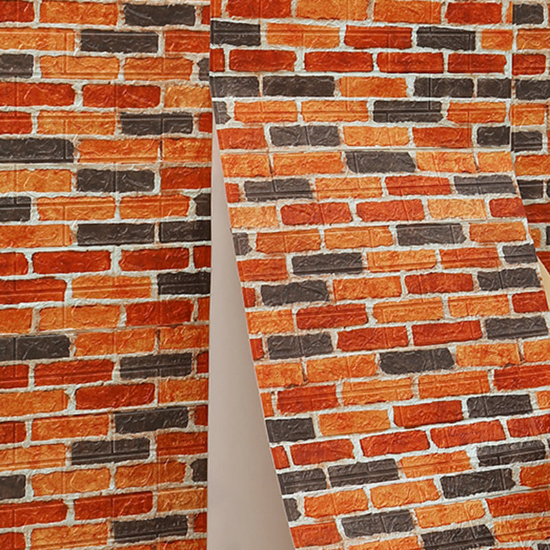Industrial Wall Panel 3D Brick Wall Panels Waterproof Stickers Wall Tiles Set of 10