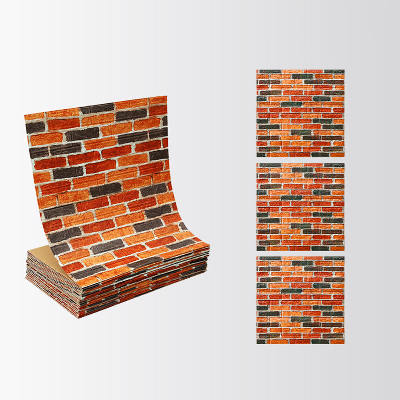 Industrial Wall Panel 3D Brick Wall Panels Waterproof Stickers Wall Tiles Set of 10