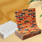 Industrial Wall Panel 3D Brick Wall Panels Waterproof Stickers Wall Tiles Set of 10