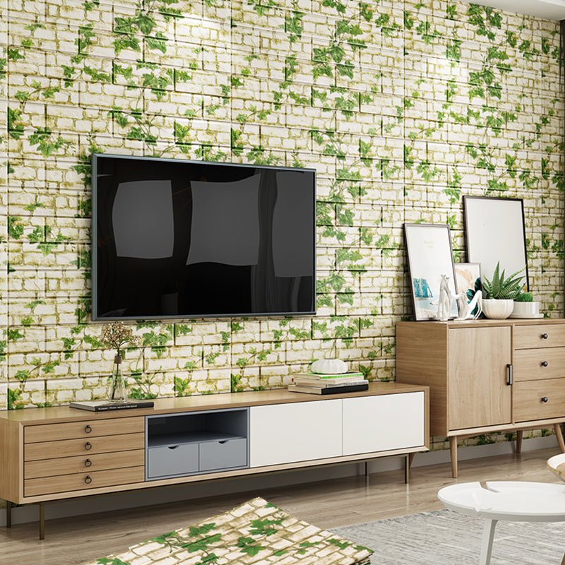 Industrial Wall Panel 3D Brick Wall Panels Waterproof Stickers Wall Tiles Set of 10