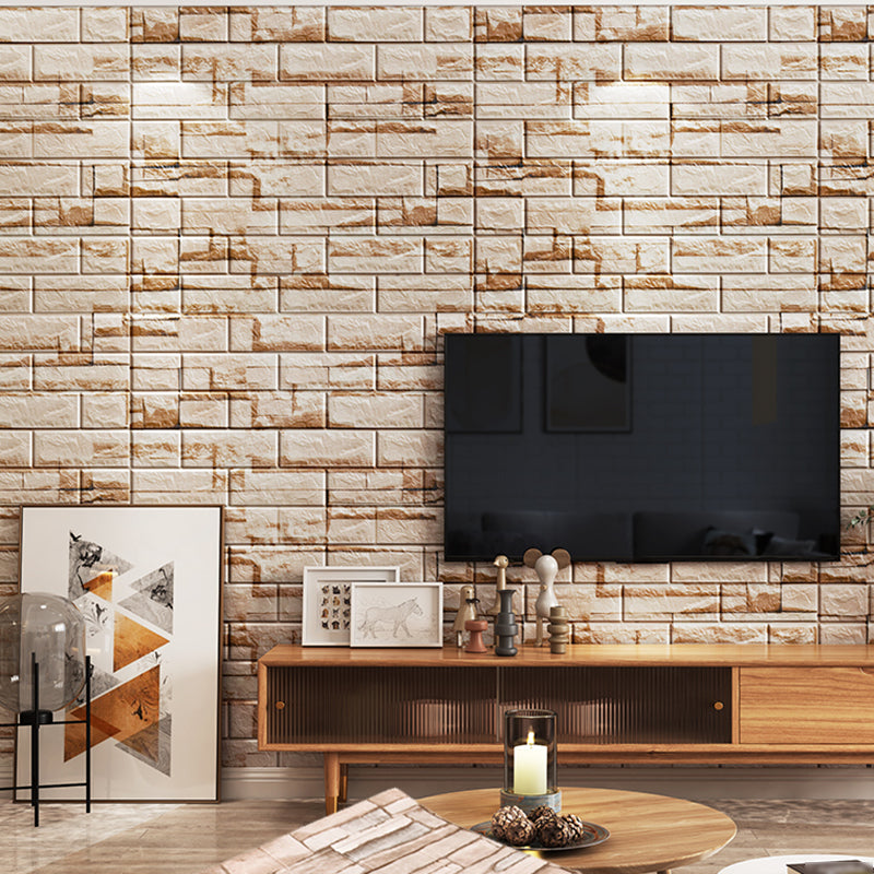Industrial Wall Panel 3D Brick Wall Panels Waterproof Stickers Wall Tiles Set of 10