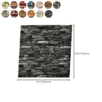 Industrial Wall Panel 3D Brick Wall Panels Waterproof Stickers Wall Tiles Set of 10