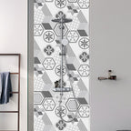 Plastic Mosaic Tile Wallpaper Hexagonal for Stick-On and Removable Back Wall Tile
